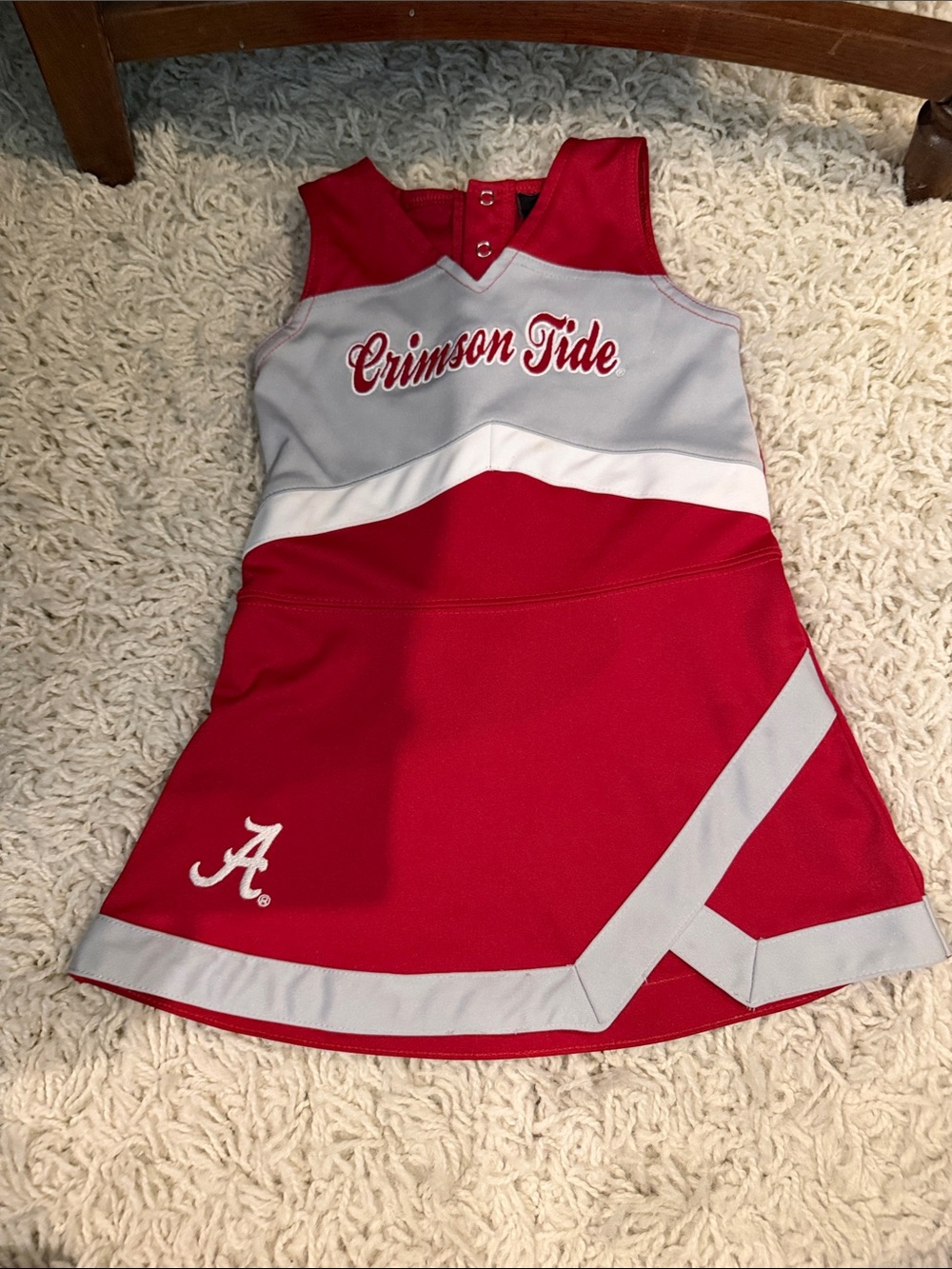 Girls Alabama Red & Gray Cheer Dress - Team Logo